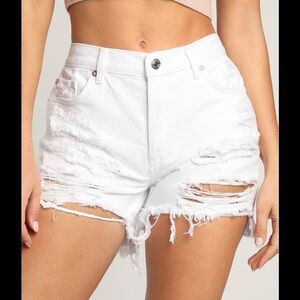 Free People Maggie Midrise Distressed Jean Shorts Sz. 29 GUC